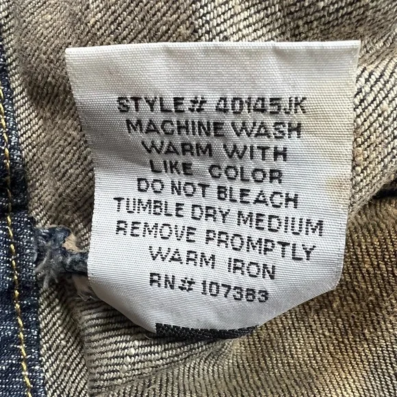 Vintage | Leo Roma 90s Grunge Studded Ultra Cropped Denim Bolero Jacket | M - Picture 10 of 11